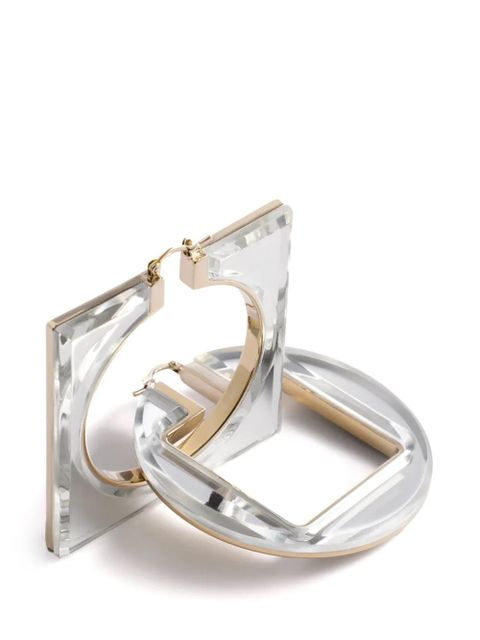 Jacquemus The Rond Carré hoops earrings - Silver - zdjęcie produktu nr 2