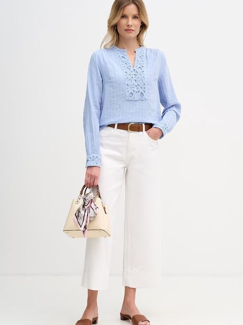 Mos Mosh bluzka damska z lnem Evanda - zdjęcie produktu nr 1