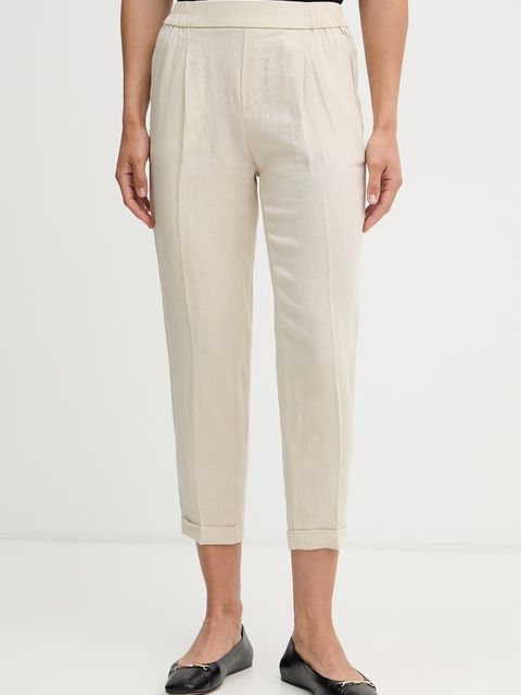 United Colors of Benetton spodnie damskie lniane - zdjęcie produktu nr 1