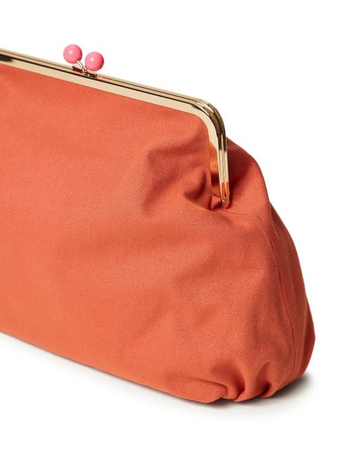 TWINSET Myfo maxi canvas clutch bag - Orange