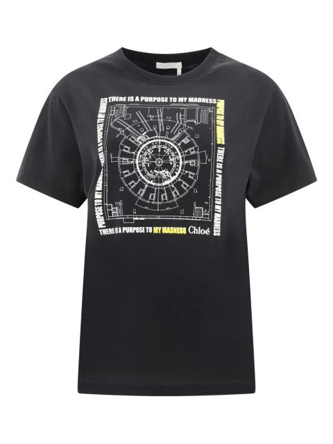 Chloé graphic-print T-shirt - Black - zdjęcie produktu nr 1