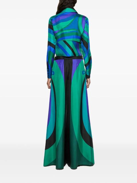 PUCCI Iride-print button-up shirt - Green