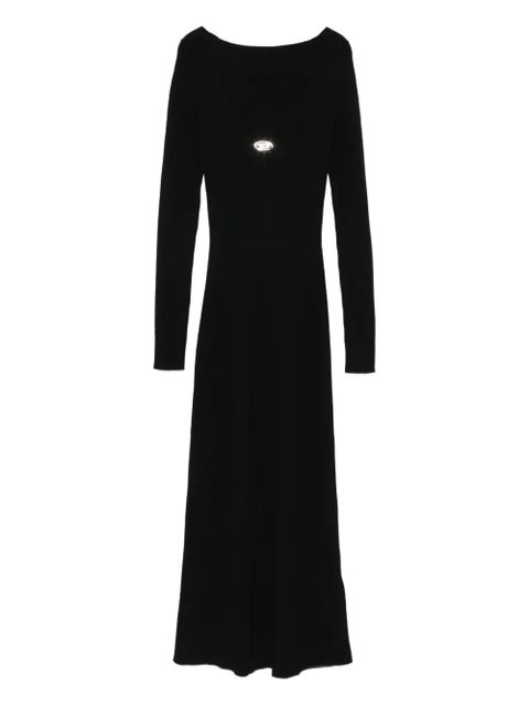 Diesel logo-embellished long-sleeve midi dress - Black - zdjęcie produktu nr 1