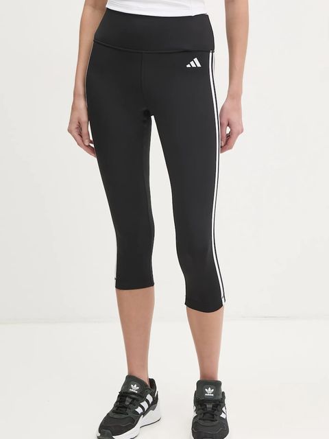 adidas Performance legginsy treningowe 3-Stripes kolor czarny z nadrukiem HT5437 - zdjęcie produktu nr 1