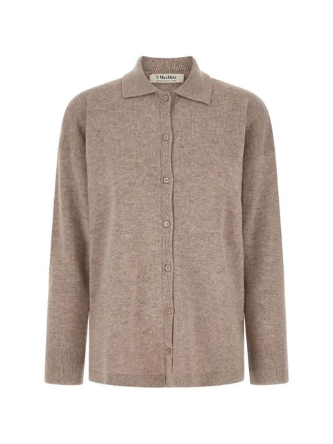 Max Mara SmmGatti shirt collar button cardigan - Brown - zdjęcie produktu nr 1