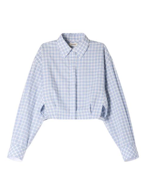 SANDRO check-pattern shirt - Blue - zdjęcie produktu nr 1