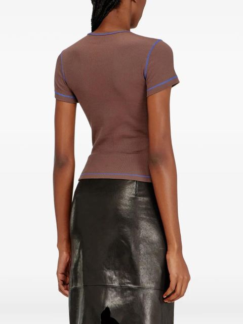 Diesel t-Brenda printed T-shirt - Brown