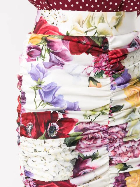 Dolce & Gabbana floral print mini skirt - Multicolour