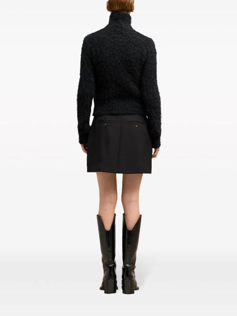 AMI Paris brushed-effect cotton jumper - Black - zdjęcie produktu nr 2