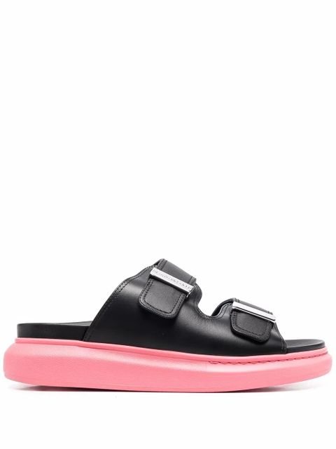 Alexander McQueen Double-strap two-tone 50mm sandals - Black - zdjęcie produktu nr 1