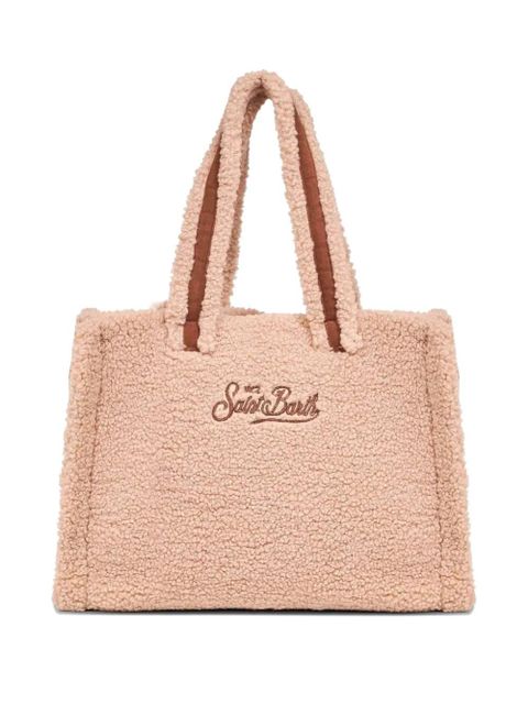 MC2 Saint Barth logo-lettering teddy tote bag - Neutrals - zdjęcie produktu nr 2