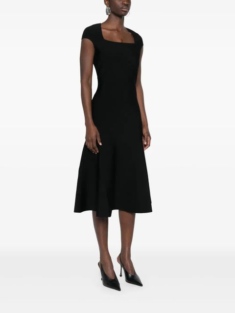 Alexander McQueen flared-hem midi dress - Black