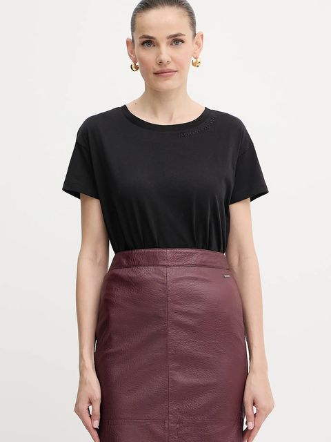 Armani Exchange t-shirt bawełniany damski kolor czarny XW001356 AF10356 - zdjęcie produktu nr 1