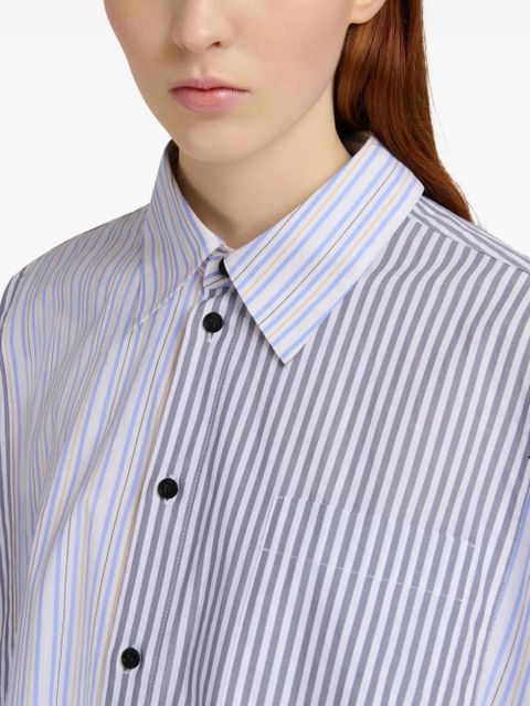 Marni striped cotton shirt - Grey
