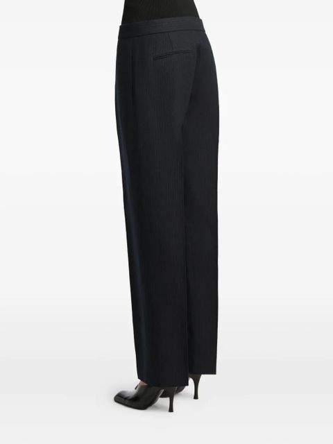 KHAITE Callen pinstripe trousers - Blue