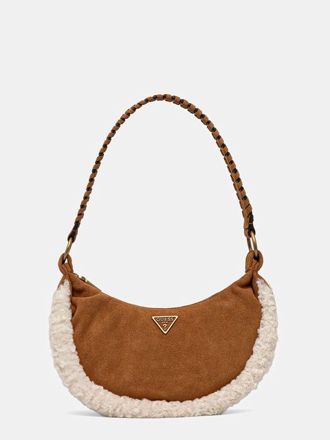 Guess torebka zamszowa AMITA kolor brązowy HWSW95 39720