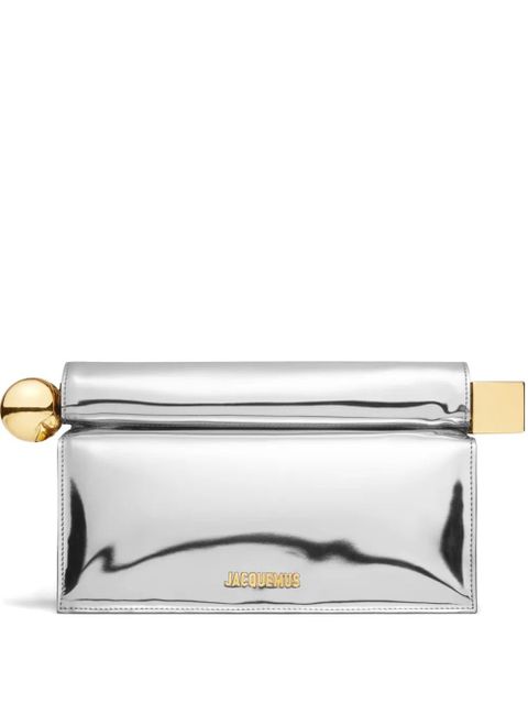 Jacquemus The Rond Carré clutch bag - Silver - zdjęcie produktu nr 1