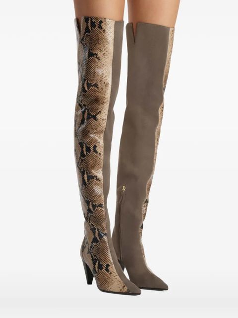KHAITE Harvey over-the-knee high boots - Brown