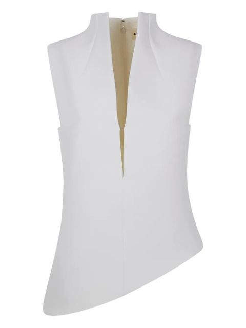 KHAITE asymmetric funnel-neck top - White - zdjęcie produktu nr 1