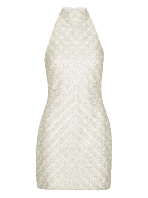 ROTATE BIRGER CHRISTENSEN sequinned halterneck dress - White - zdjęcie produktu nr 1