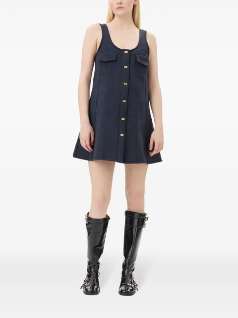 GANNI button-fastening mini dress - Blue - zdjęcie produktu nr 2