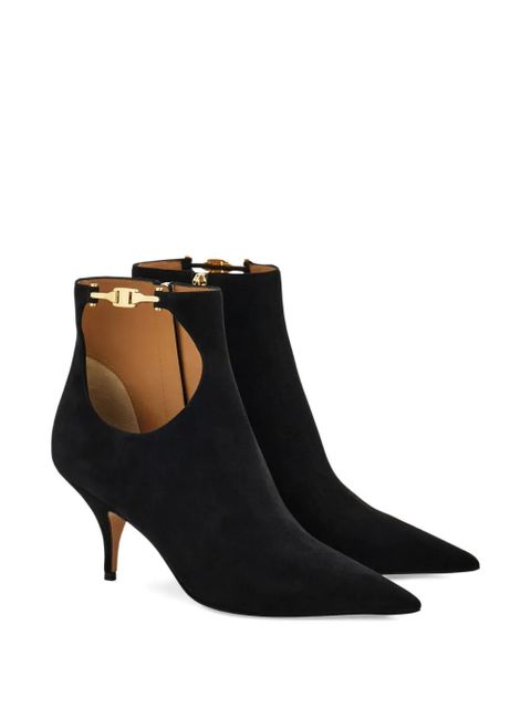 Ferragamo 70mm cut-out leather boots - Black - zdjęcie produktu nr 2