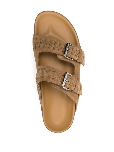 ISABEL MARANT Lennyo leather sandals - Brown