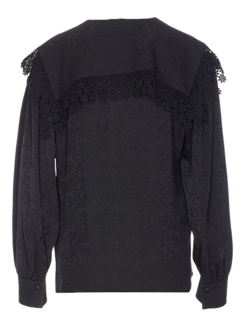 Chloé lace-trim long-sleeve blouse - Black - zdjęcie produktu nr 2
