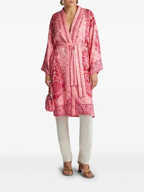 ETRO paisley-print robe jacket - Pink