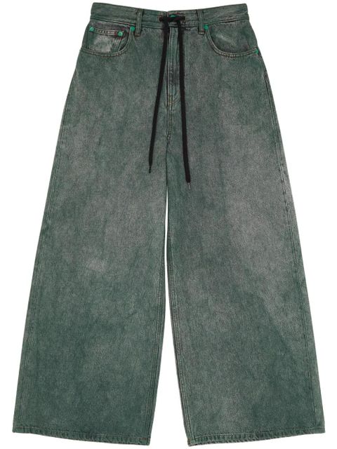 MM6 Maison Margiela wide-leg jeans - Green - zdjęcie produktu nr 1