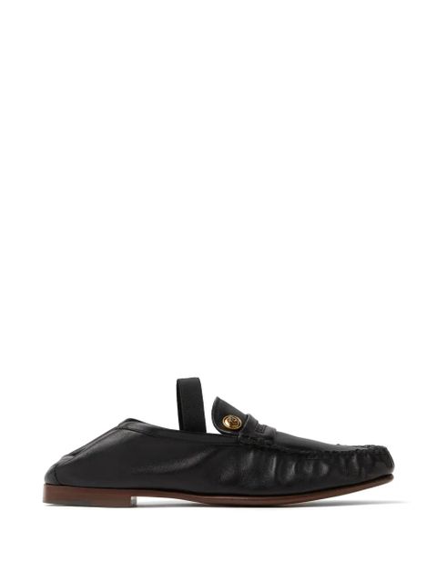 Versace Guanto leather moccassins - Black