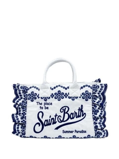 MC2 Saint Barth embroidered-logo tote bag - White - zdjęcie produktu nr 1