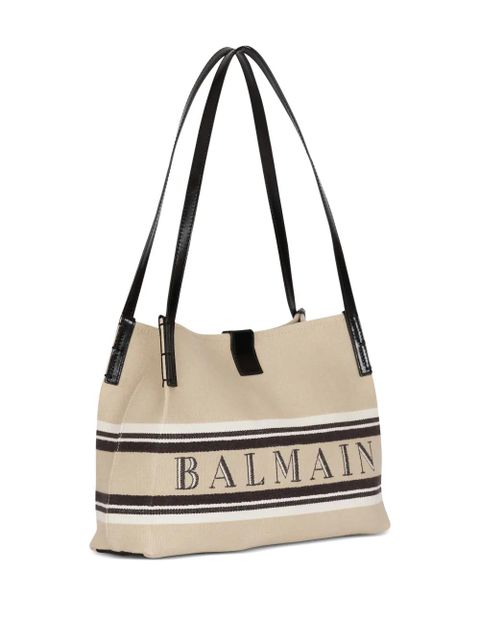 Balmain small Release canvas tote bag - Neutrals