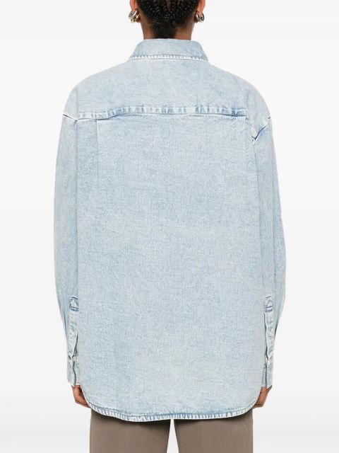 Essentiel Antwerp sequin-embellished floral shirt - Blue