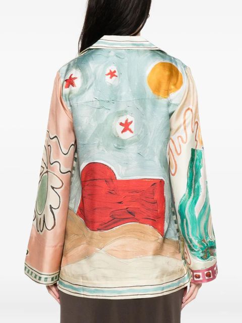 ALEMAIS Michelle silk shirt - Neutrals