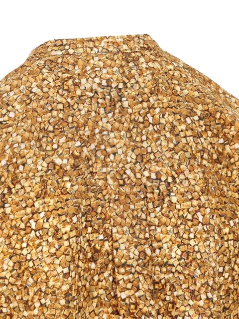 ISABEL MARANT mosaic-pattern V-neck shirt - Yellow - zdjęcie produktu nr 2