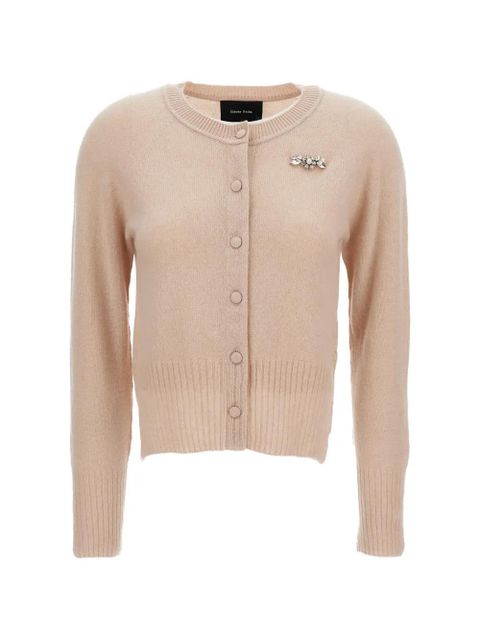 Simone Rocha crystal cropped cardigan - Neutrals - zdjęcie produktu nr 1