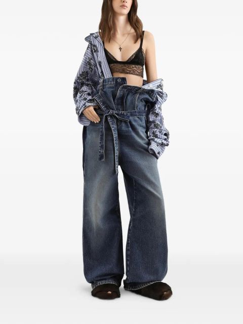 Dolce & Gabbana belted button-fastening jeans - Blue - zdjęcie produktu nr 2