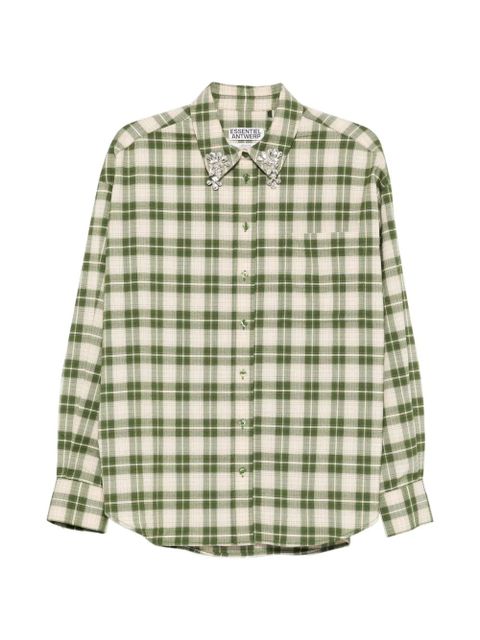 Essentiel Antwerp plaid embellished shirts - Green - zdjęcie produktu nr 1