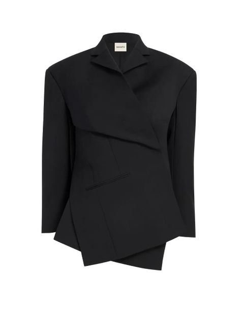 KHAITE Palto asymmetric layered jacket - Black - zdjęcie produktu nr 2