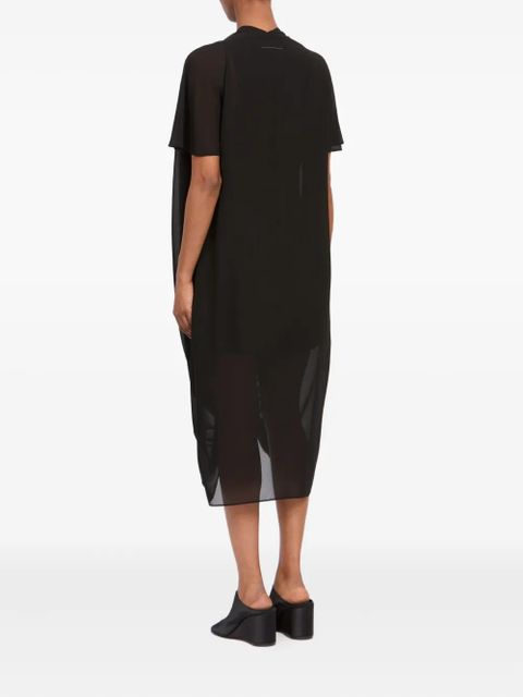MM6 Maison Margiela draped mdi dress - Black