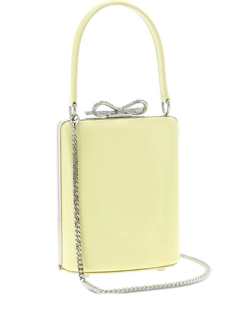 Self-Portrait rhinestone-bow tote bag - Yellow - zdjęcie produktu nr 1