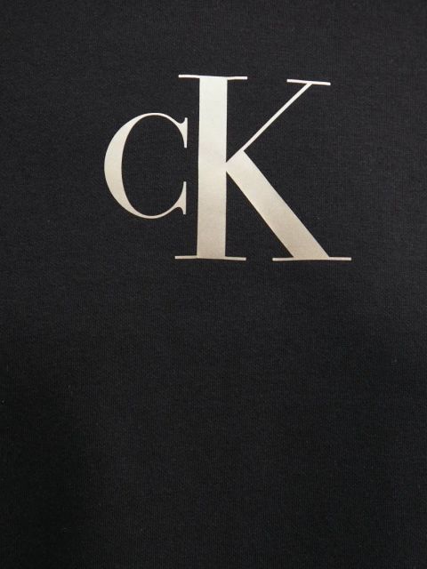 Calvin Klein Jeans bluza damska kolor czarny z kapturem z nadrukiem J20J224721