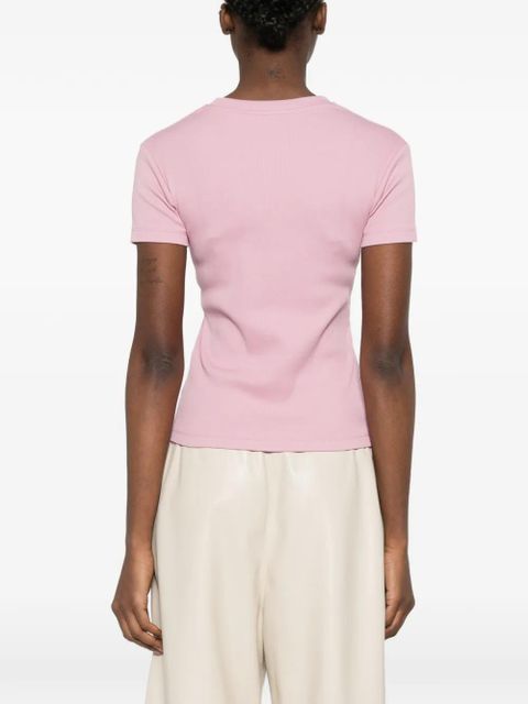 Nanushka slim fit cropped T-shirt - Pink
