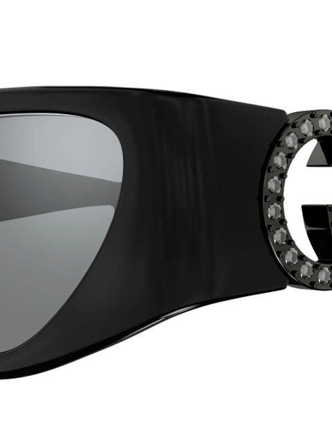 Gucci Eyewear oval-frame sunglasses - Black - zdjęcie produktu nr 2