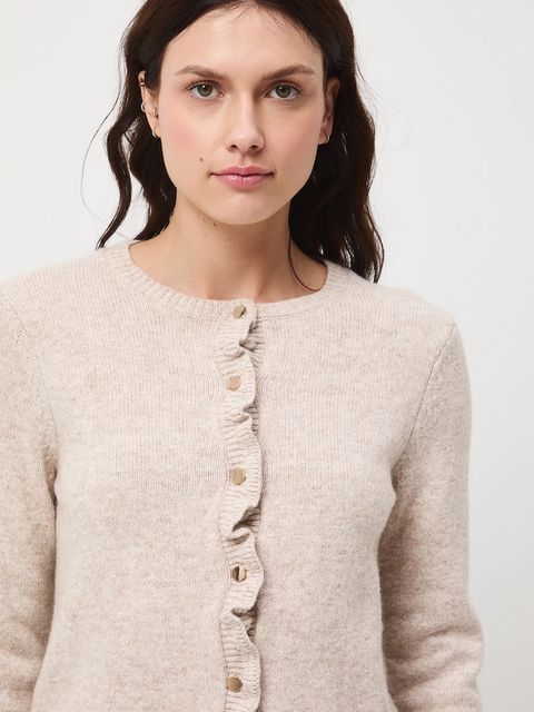 Medicine kardigan z wełną damskie kolor beżowy