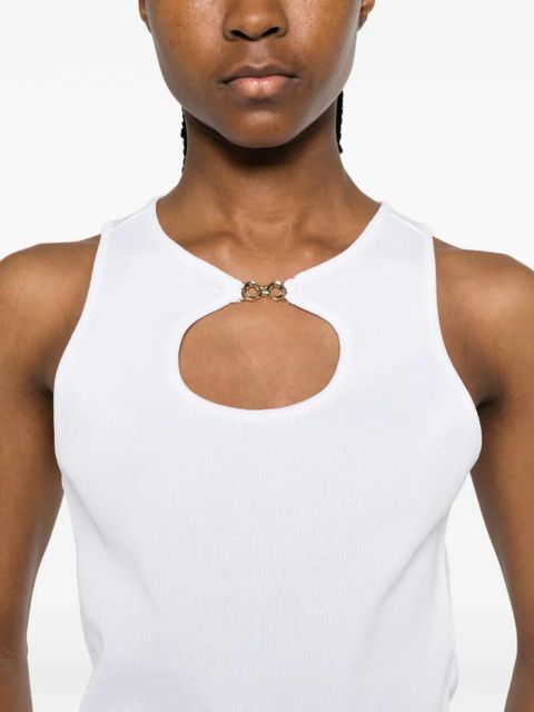 TWINSET cut-out embellished top - White
