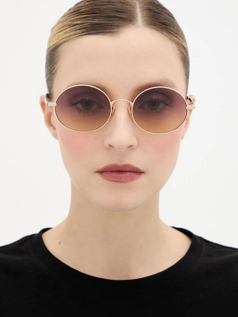 Chloé okulary przeciwsłoneczne damskie kolor złoty CH0326S