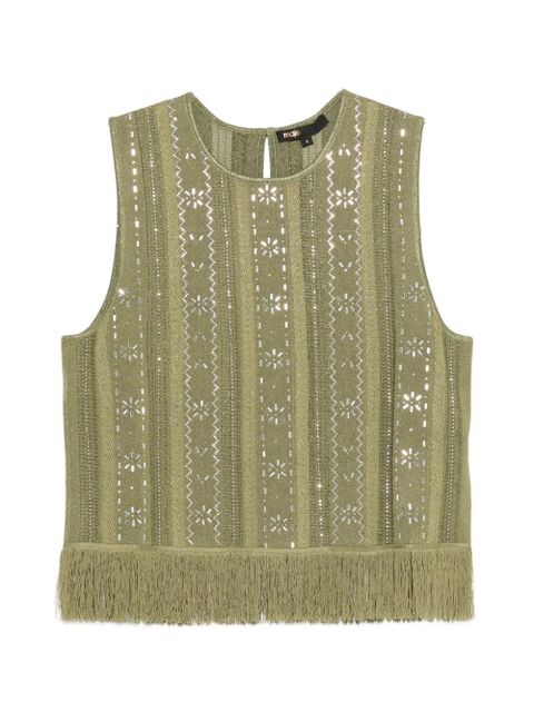 Maje fringed floral top - Green - zdjęcie produktu nr 1