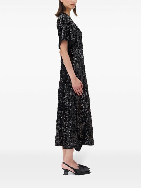 GANNI sequinned velvet dress - Black - zdjęcie produktu nr 2